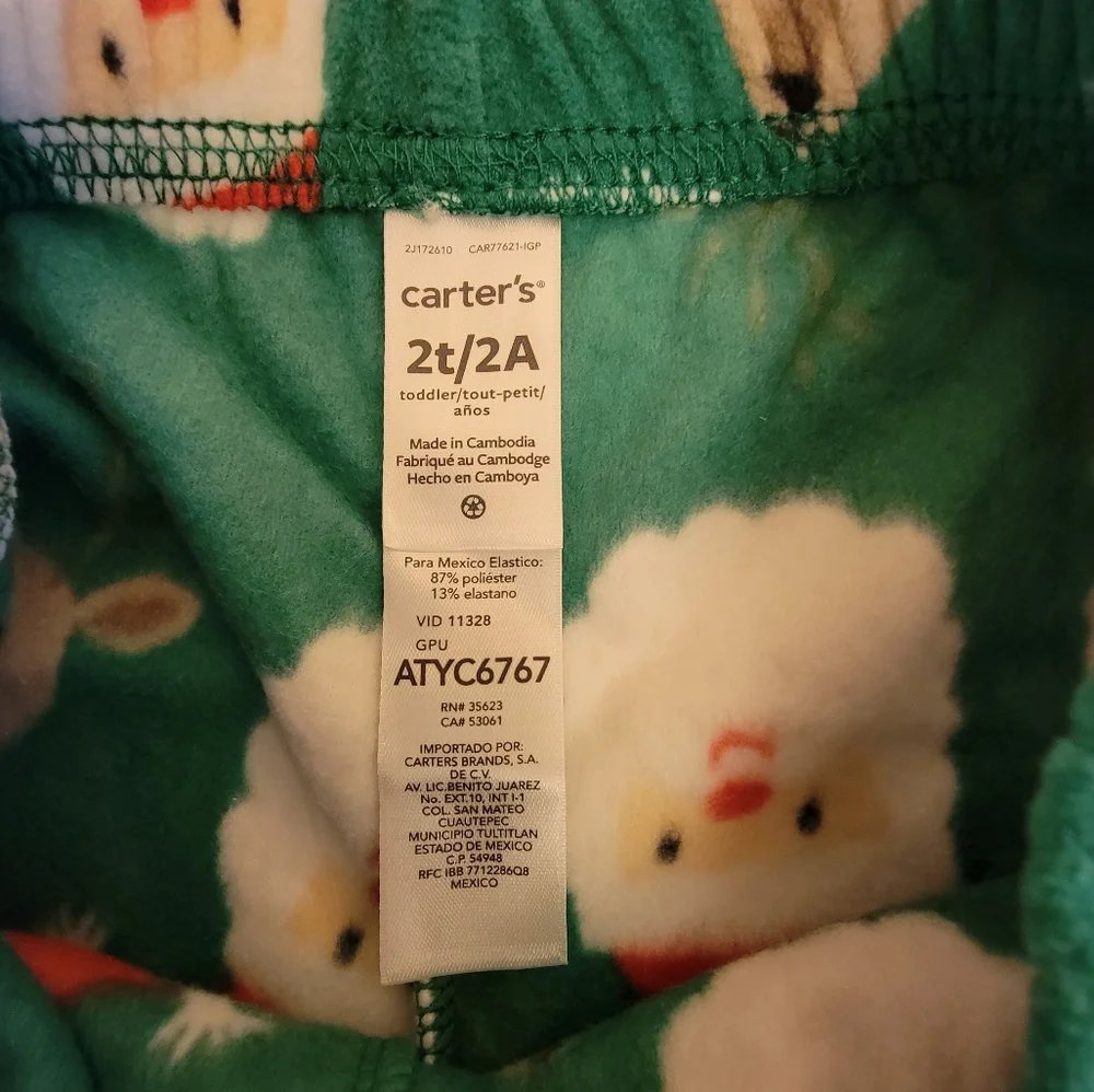 Carter's Christmas Pajama Set Size 2T - NWT